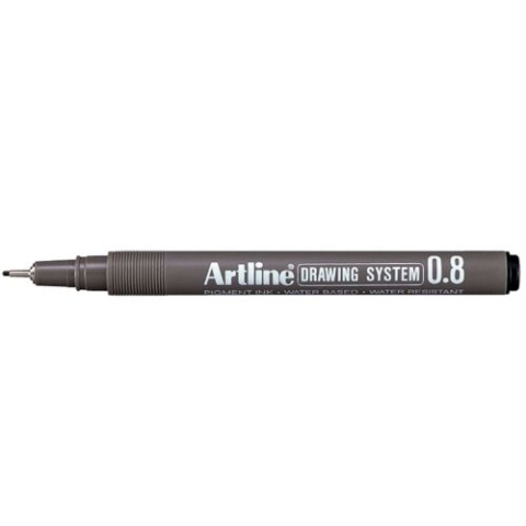 Fineliner Artline technisch 0.8mm zwart