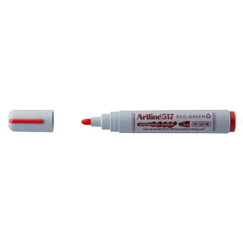 Whiteboardmarker Artline 517 Dry Safe Eco rond medium rood