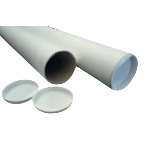 Verzendkoker CleverPack A2 450x50x1.5 met doppen wit pak à 20 stuks