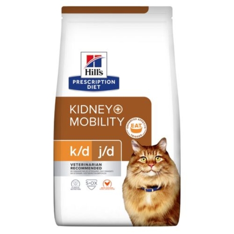 Hill's Prescription Diet k/d + Mobility Kattenvoer Droog Kip 3 kg