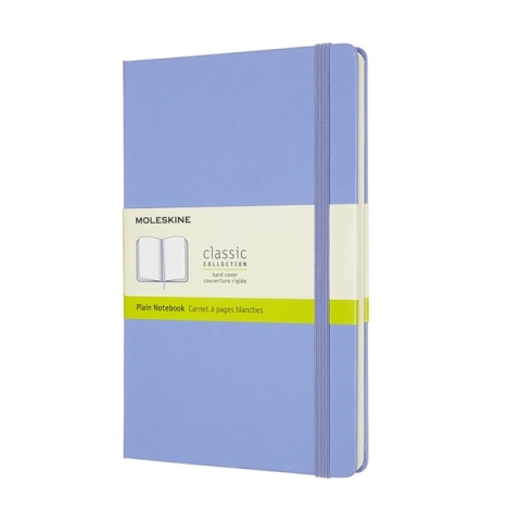 Notitieboek Moleskine large 130x210mm blanco hard cover hydrangea blue