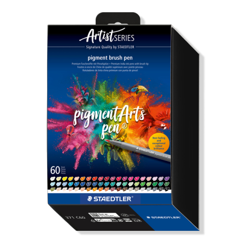 Brushpen Staedtler PigmentArts set à 60 kleuren