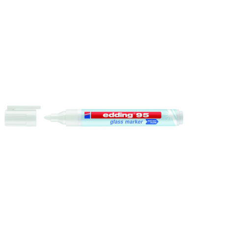 Viltstift edding 95 glasbord rond 1.5-3mm wit