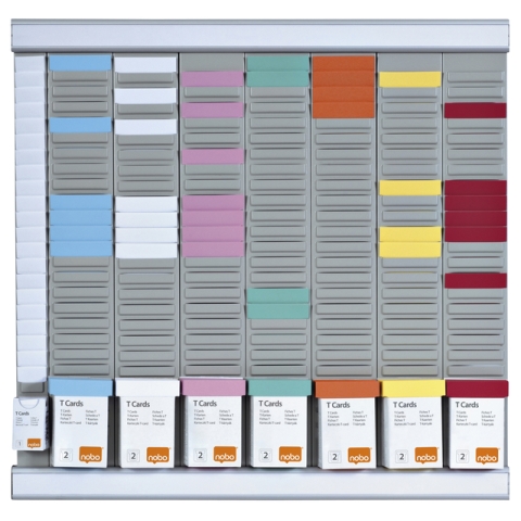 Planbord Nobo kantoorplanning T-kaart nr.2 met 24 sleuven