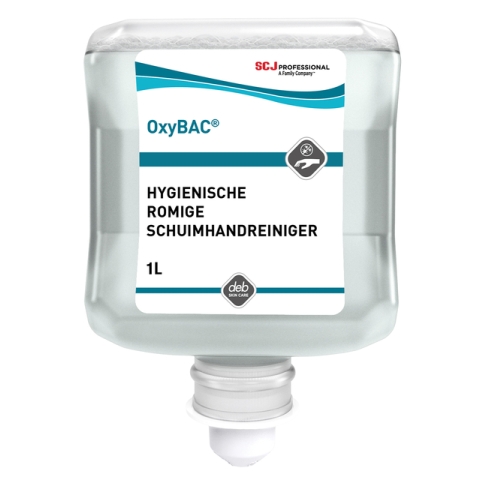 Handreiniger SCJ Oxy Bac Foam Wash antibacteriëel parfumvrij 1000ml