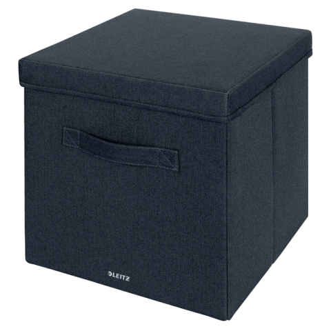 Opbergdoos Leitz gestoffeerd met deksel 330x325x380mm grijs 2 st