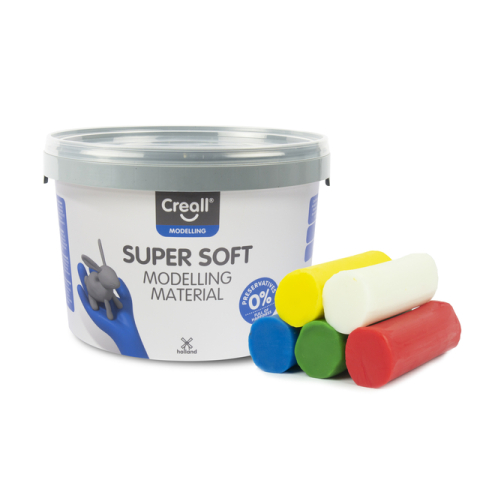 Klei Creall supersoft rood/blauw/groen/geel/wit 1750gram