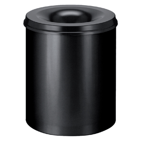 Papierbak met vlamdover Vepabins 80liter 47cm Zwart