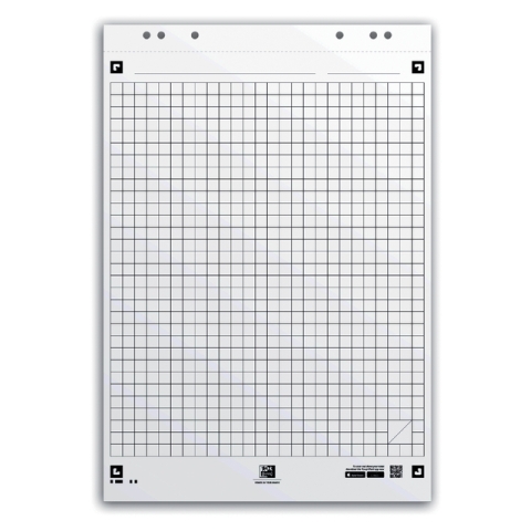 Flipoverpapier Oxford smart 650x980mm ruit 90 gram 20 vel