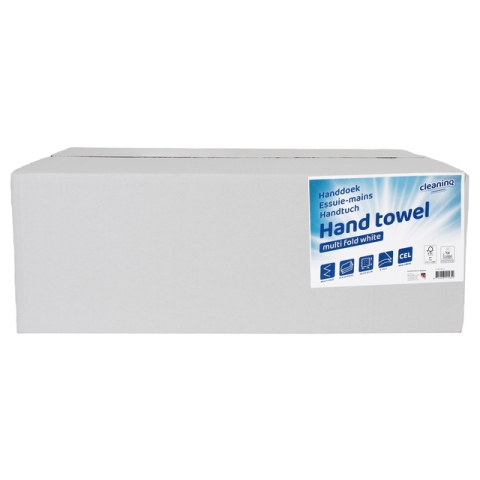 Handdoek Cleaninq H2 i-vouw 2-laags 203x320mm 25x120 vel wit