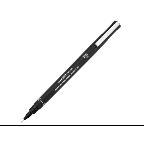 Fineliner Uni-ball Pin 0.3mm zwart