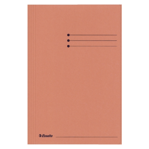 Dossiermap Esselte folio 3 kleppen manilla 275gr oranje