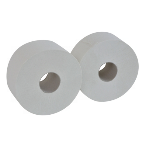 Toiletpapier Cleaninq T2 jumbo klein 2-laags 12x170m wit