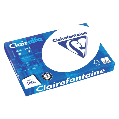 Kopieerpapier Clairefontaine Clairalfa A3 160gr wit 250 vel