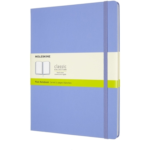 Notitieboek Moleskine XL 190x250mm blanco hard cover hydrangea blue
