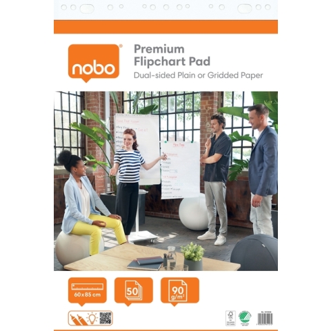 Flipoverpapier Nobo premium 60x85cm dubbelzijdig 50vel