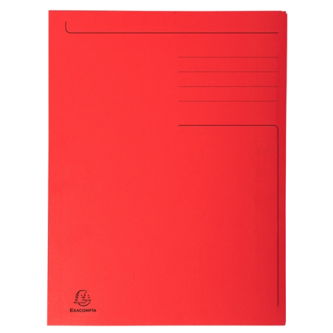 Dossiermap Exacompta Forever A4 3 kleppen 280gr rood