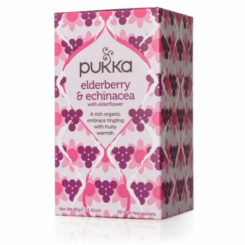 3x Pukka Biologische Thee Elderberry Echinacusda 20 stuks