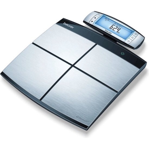 Beurer BF 105 Personenweegschaal - Lichaamsanalyse - Digitaal - Bluetooth® - Tot 180 kg - Afneembaar draadloos XXL display - Meting Boven-en onderlichaam - 10 Gebruikers - Beurer HealthManager Pro app - Incl. batterijen - 5 Jaar garantie