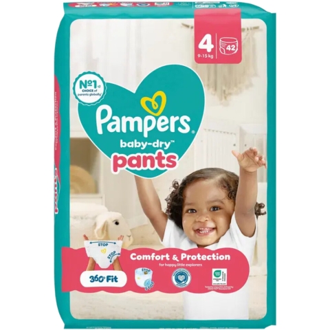 2x Pampers Baby Dry Luierbroekjes Maat 4 (9-15 kg) 42 stuks