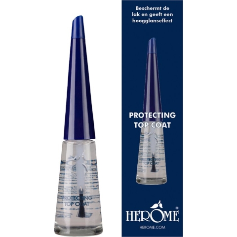 Herome Beschermende Topcoat - Protecting Top Coat - Nagellak blijft langer zitten - een beschermlaag  welke de kleur van de Nagellak intensiveert - 10ml.