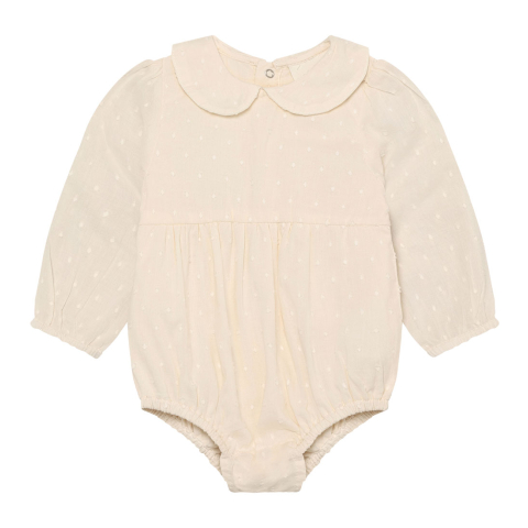 En Fant Hemdromper l/s - Dobby - Eierpunch - En Fant - 62 - Rompers Lange Mouw