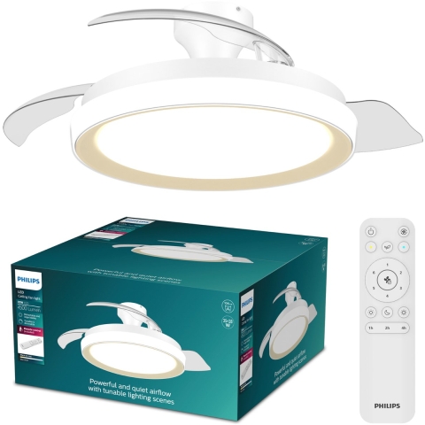 Philips LED Bliss Plafondventilator 28 W Met afstandsbediening, Dimbaar