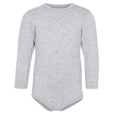 JBS Romper l/s - Bamboe - Grijs - JBS - 2 jaar (92) - Rompers Lange Mouw