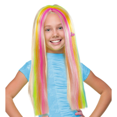 Ciao Srl. Barbie Pruik - Parruca Barbie Arcobaleno - Ciao Srl. - OneSize - Verkleedkleren