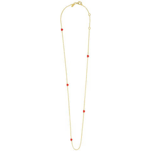Design Letters Ketting - Kleine BIG Love - Goud/Rood - Design Letters - OneSize - Sieraden