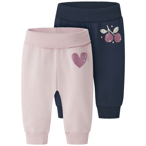 Name It Joggingbroek - NbfVrillie - 2-pack - Navy Blazer/Lotus - Name It - 56 - Joggingbroeken