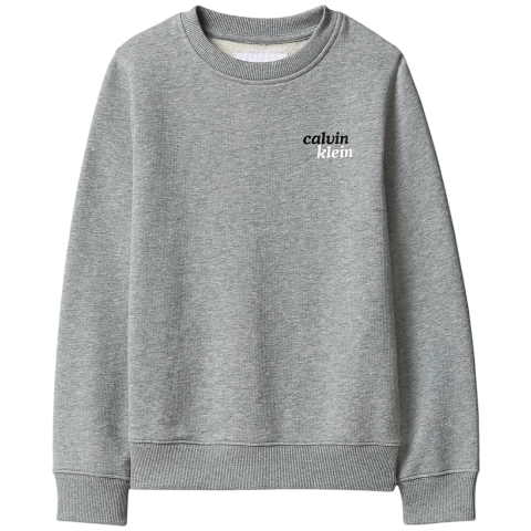 Calvin Klein Trui - Logo - Medium+ Grey/Heather Grey - Calvin Klein - 14 jaar (164) - Truien
