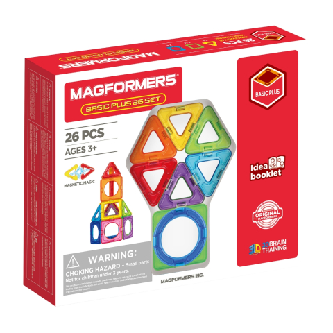 Magformers Magneetset - Basic Plus - 26 Onderdelen - Magformers - OneSize - Magnetisch speelgoed