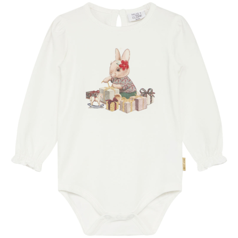 Hust and Claire Romper l/s - Beatrix - Sugar - Hust and Claire - 68 - Rompers Lange Mouw