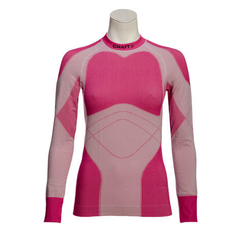 Craft Warm Crewneck dames thermoshirt lange mouwen roze, S