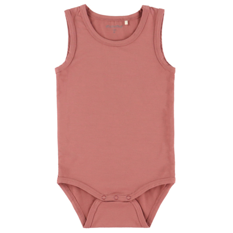Minymo Romper mouwloos - Bamboe - Verdord Rose - Minymo - 1 jaar (80) - Rompers Mouwloos