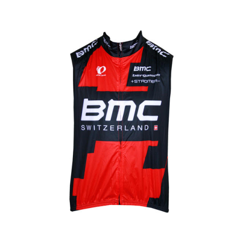 BMC Racing Team Windvest fiets windbody zwart met rood heren