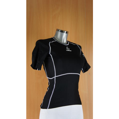 Loffler C-Tex Compressie Shirt Korte Mouw Dames - Zwart, 40