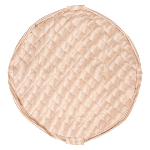 Play&Go Speelmat - Ø120 cm - Soft Organic - Strepen Brown - Play&Go - OneSize - Speelmaten