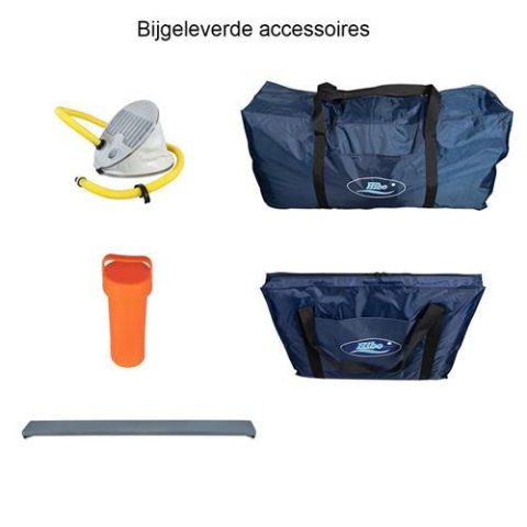 Hibo Pro 3.90 rubberboot aluminium blauw/wit