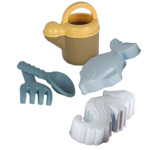 Dantoy BIO Plastic Strandset - 4 Onderdelen - Groen/Blauw - Dantoy - OneSize - Zandspeelgoed