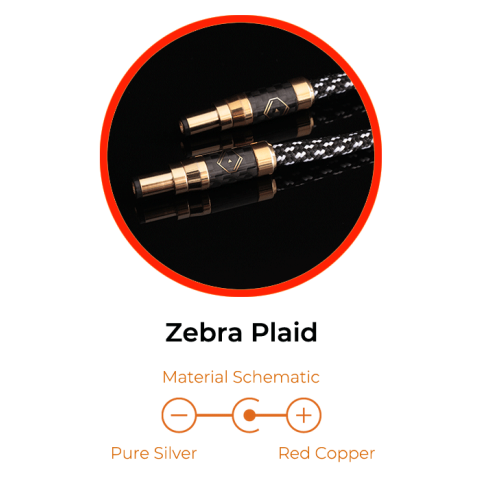 Silent Angel Bastei 12V Zebra Plaid DC Upgrade kabel