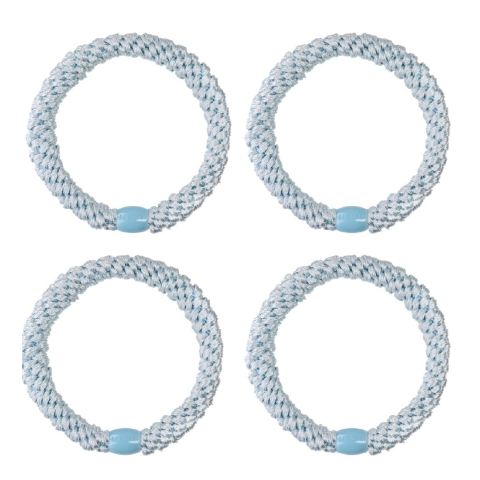 Kknekki Elastische Haarband - 4-pack - Lichtblauw - Kknekki - OneSize - Haaraccessoires