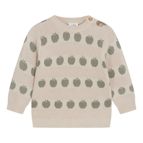 Hust and Claire Blouse - Gebreid - Bamboe - Pos - Zeegras - Hust and Claire - 6 jaar (116) - Shirts