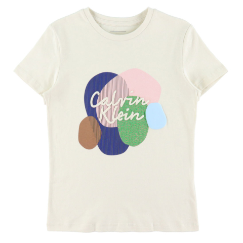 Calvin Klein T-Shirt - Multi Colour Afbeelding - Tortelduif - Calvin Klein - 8 jaar (128) - T-Shirts