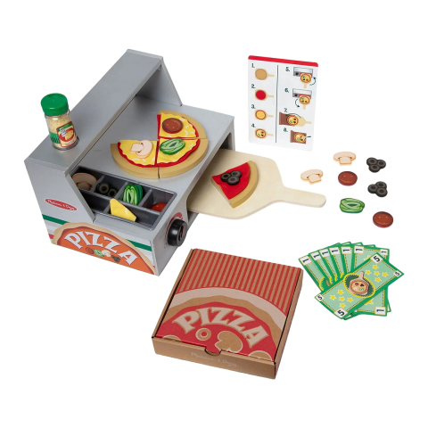 Melissa & Doug Speelset - Pizzabalie - 41 Onderdelen - Melissa & Doug - OneSize - Speelgoedeten