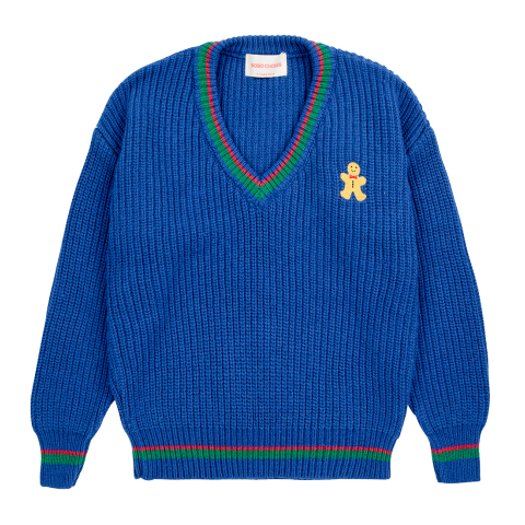 Bobo Choses Blouse - Gebreid - Peperkoek - Blue - Bobo Choses - 4-5 jaar (104-110) - Shirts