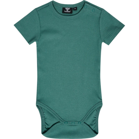 Hummel Romper s/s - hmlRene - Rib - Sea Kwelling - Hummel - 62 - Rompers Korte Mouw