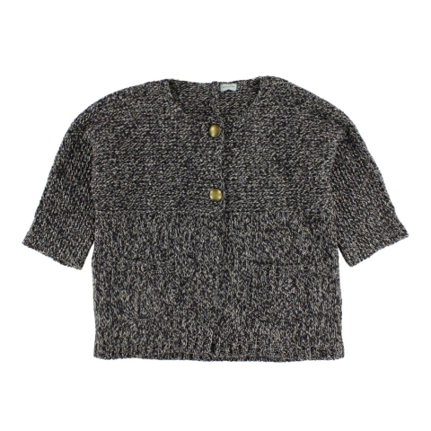 Mini A Ture Vest - Gebreid - Blauw/Wit - Mini A Ture - 4 jaar (104) - Vesten