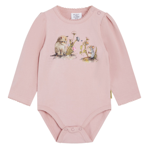 Hust and Claire Romper l/s - Bernice - Dusty Rose m. Glitter - Hust and Claire - 56 - Rompers Lange Mouw